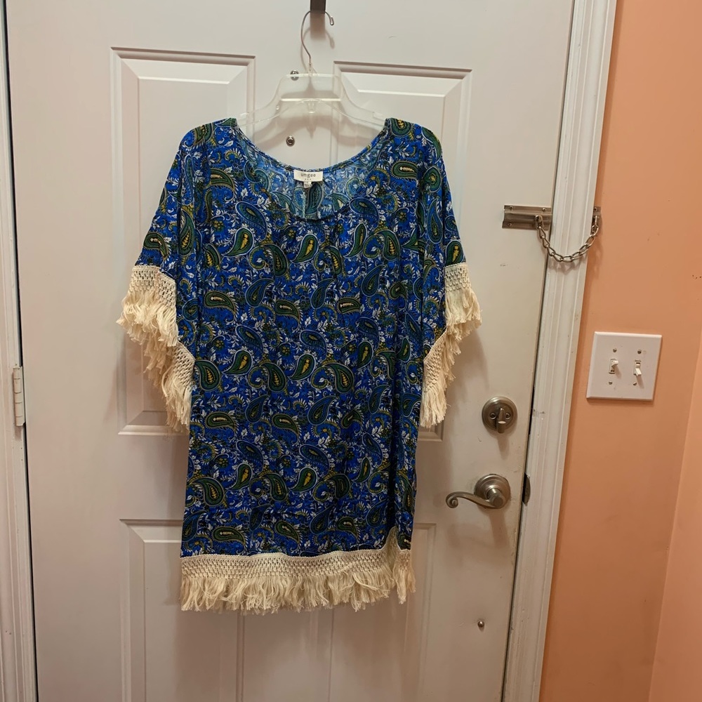Blue Paisley Umgee Dress Small NWT